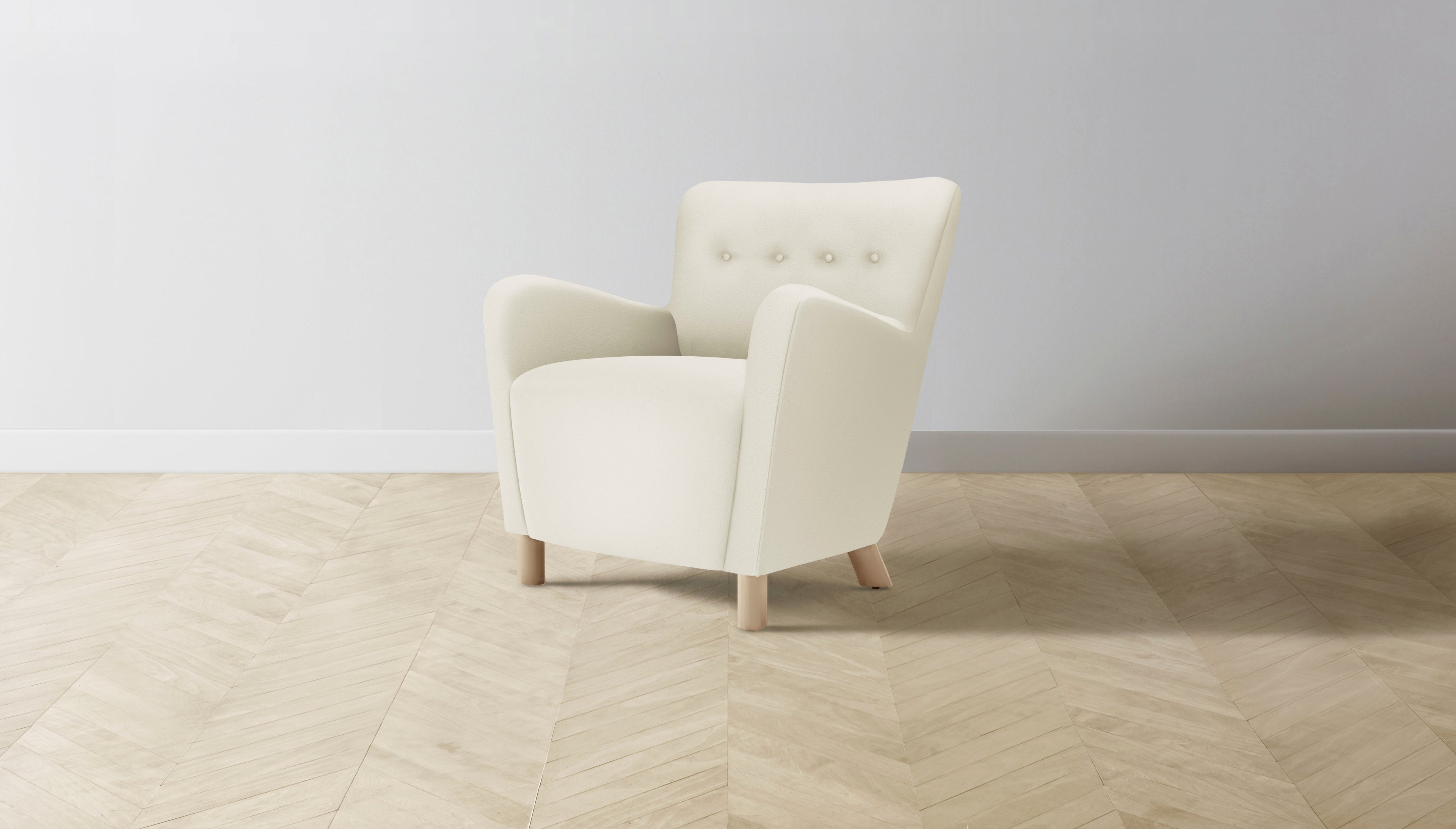 The Perry  - Pebbled Leather Swan Chair