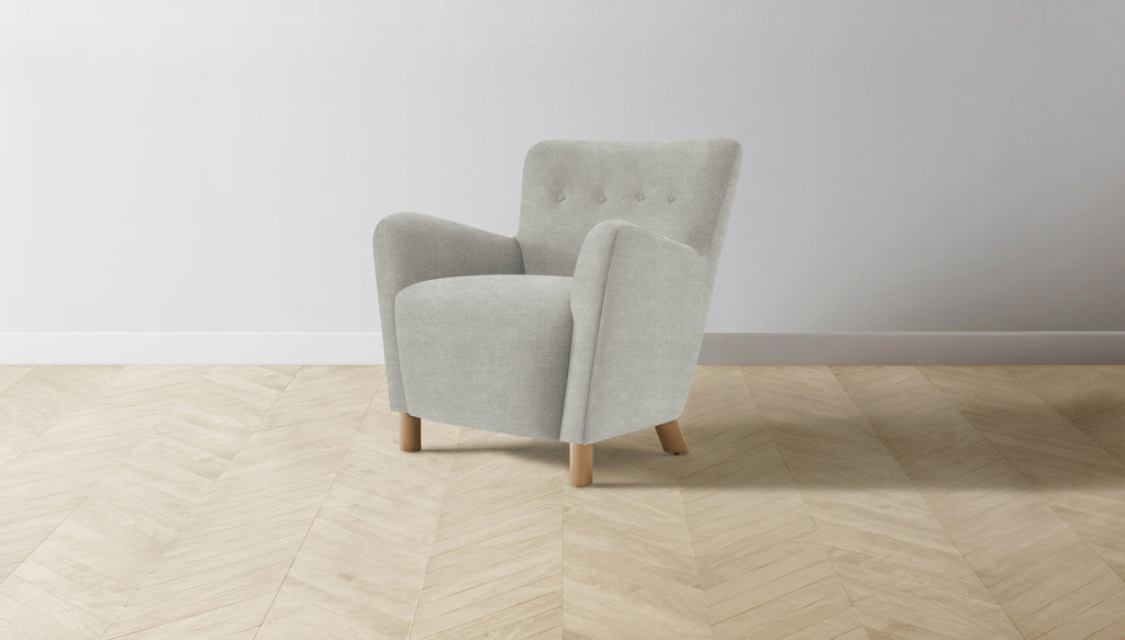 The Perry  - Performance Melange Weave Flint Chair