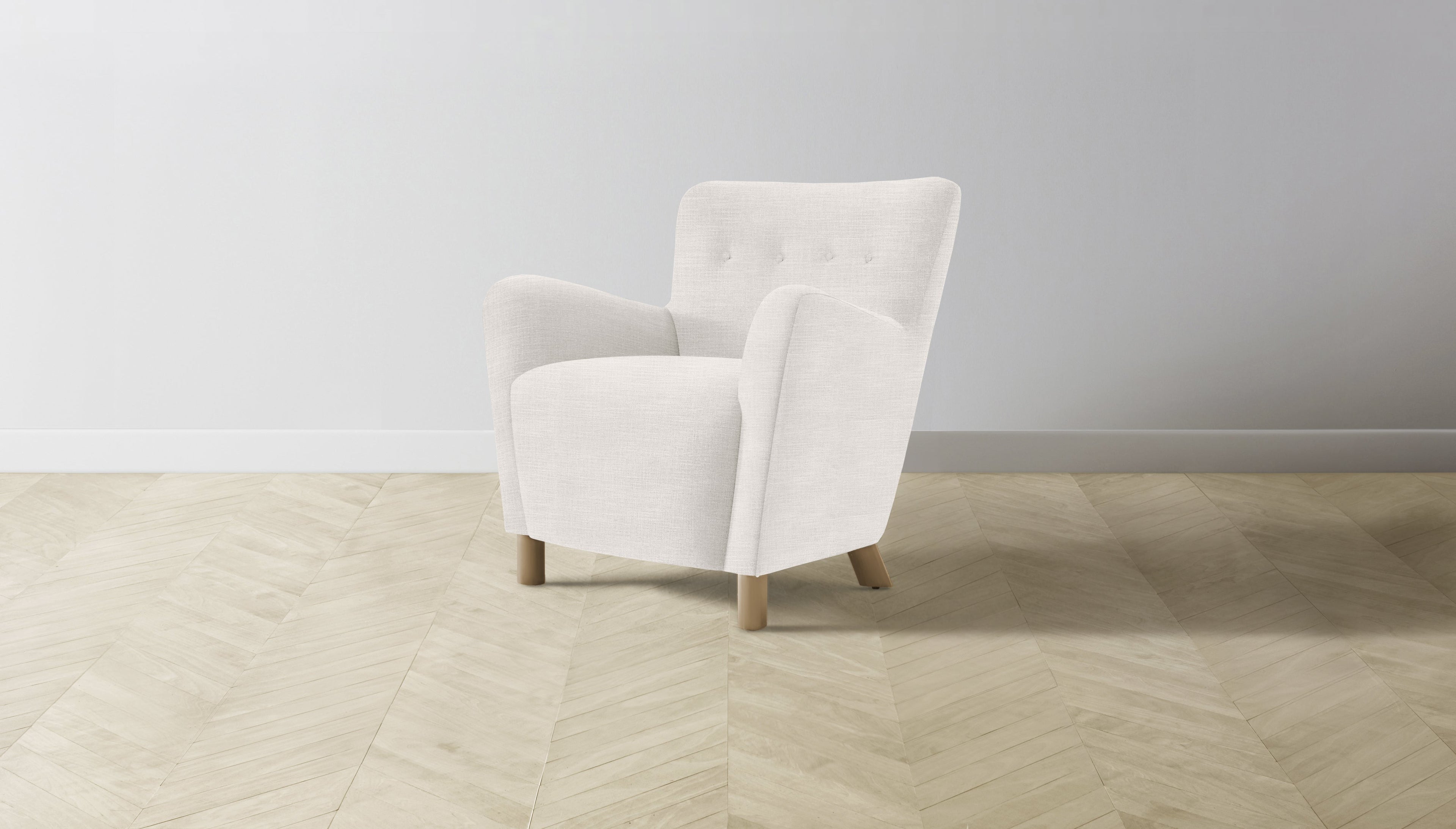 The Perry  - Performance Textured Tweed Snow Chair