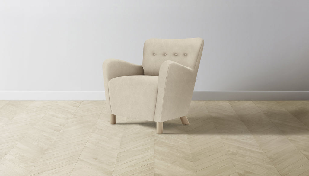 The Perry  - Tuscan Leather Bisque Chair