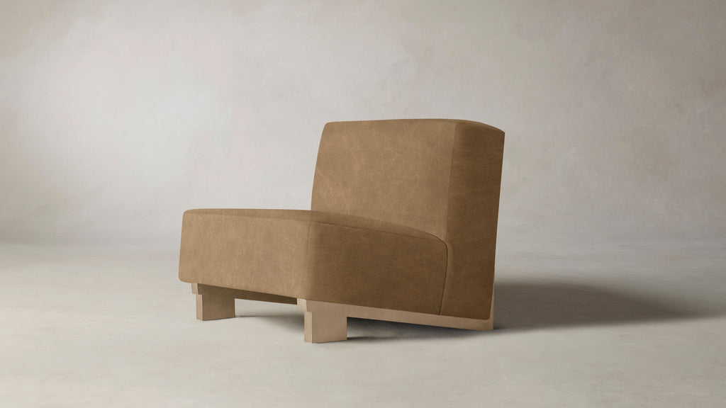 The Remsen  - Tuscan Leather Camel Chair