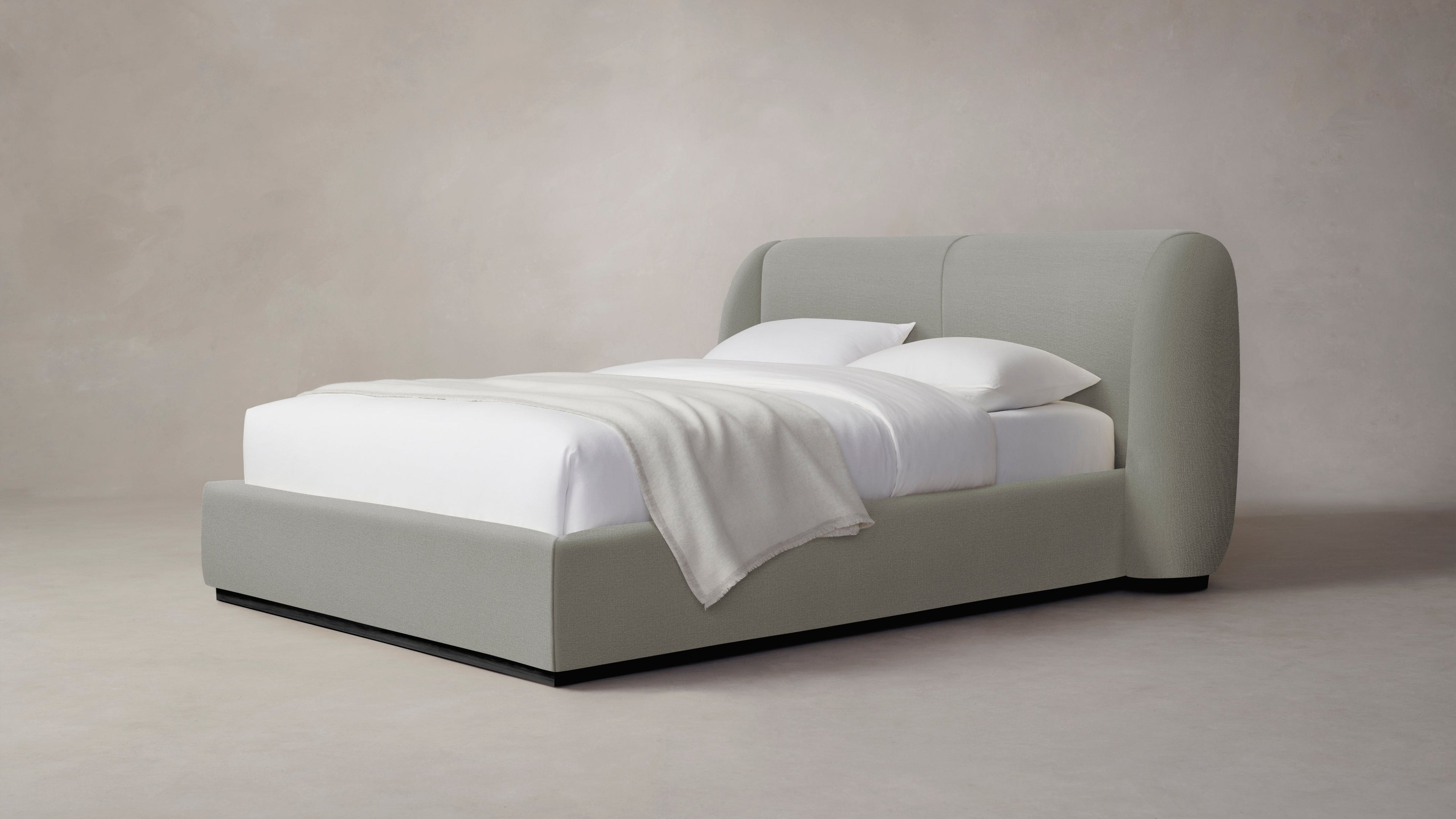 The Smith  - Performance Linen Putty Bed - 42" Headboard