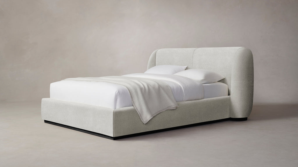 The Smith  - Performance Melange Weave Flint Bed - 42" Headboard