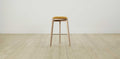 The Stanton with Brushed Brass - Mohair Amber Bar and Counter Stool