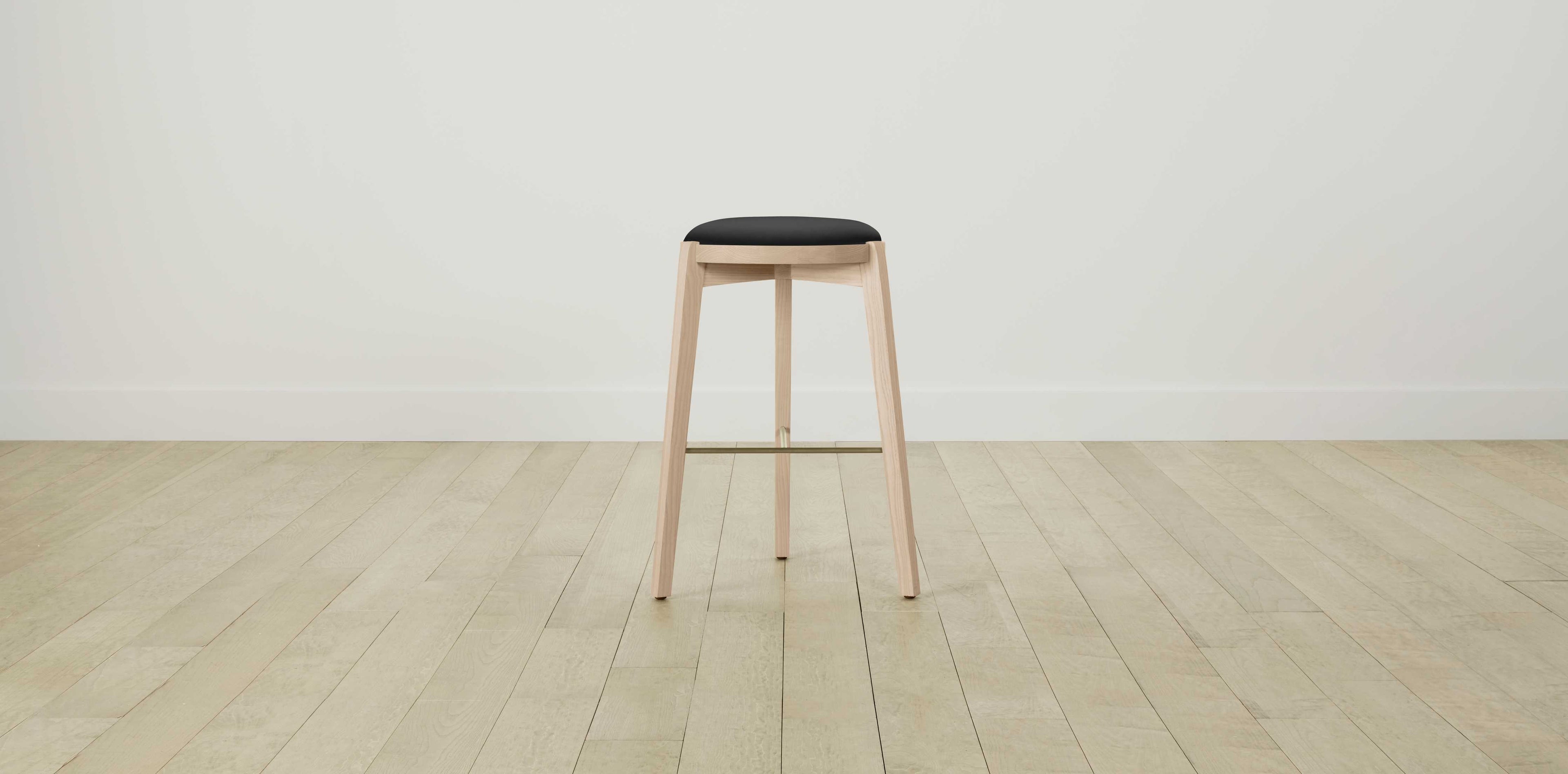 The Stanton with Brushed Nickel - Pebbled Leather Ink Bar and Counter Stool