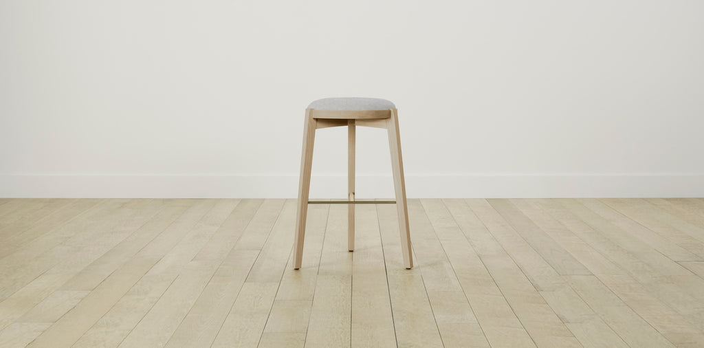 The Stanton with Brushed Nickel - Performance Chenille Harbor Bar and Counter Stool
