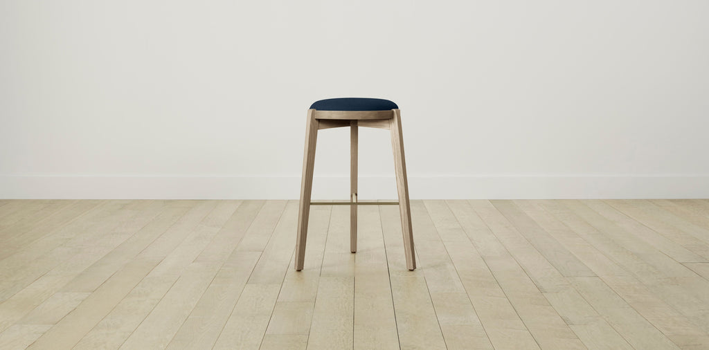 The Stanton with Onyx - Performance Textured Linen Seaside Bar and Counter Stool