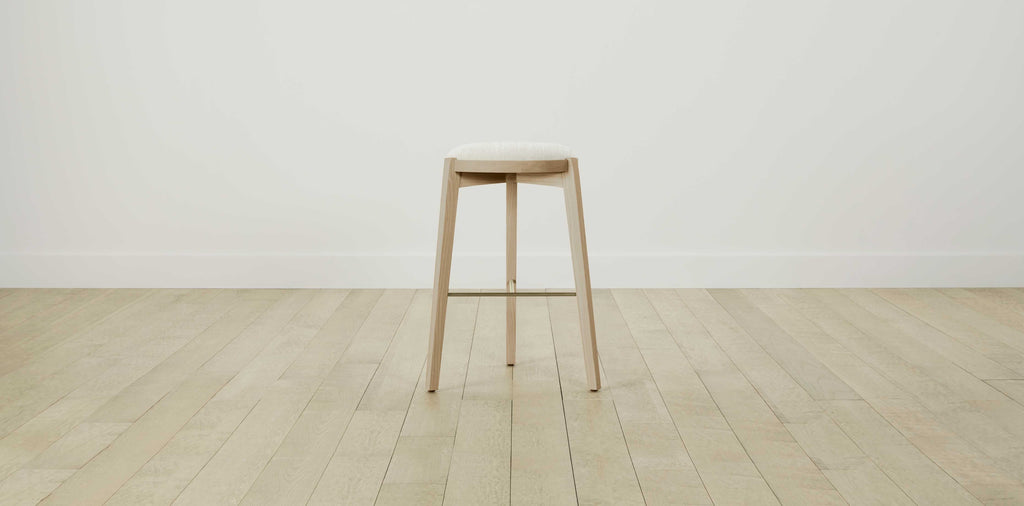 The Stanton with Brushed Nickel - Performance Tweed Salt Bar and Counter Stool