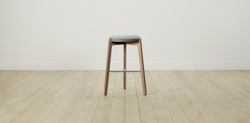 The Stanton with Brushed Nickel - Performance Woven Chenille Rain Bar and Counter Stool