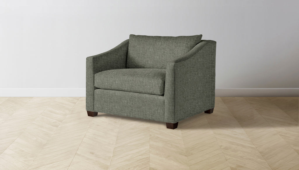 The Sullivan  - Belgian Linen Thyme Chair and a Half