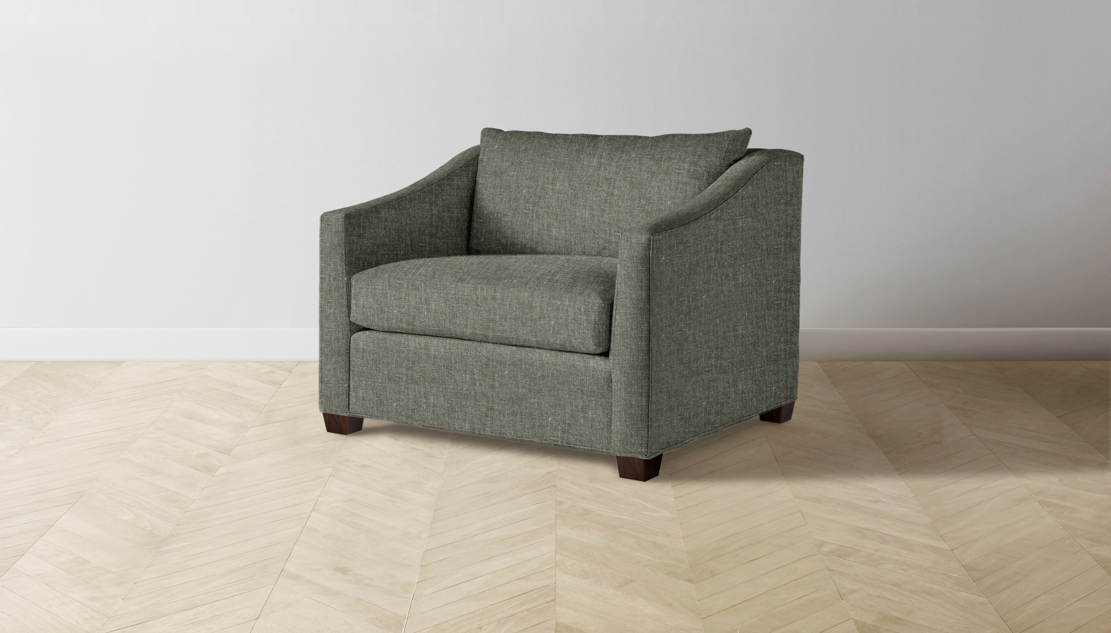 The Sullivan  - Belgian Linen Thyme Chair and a Half