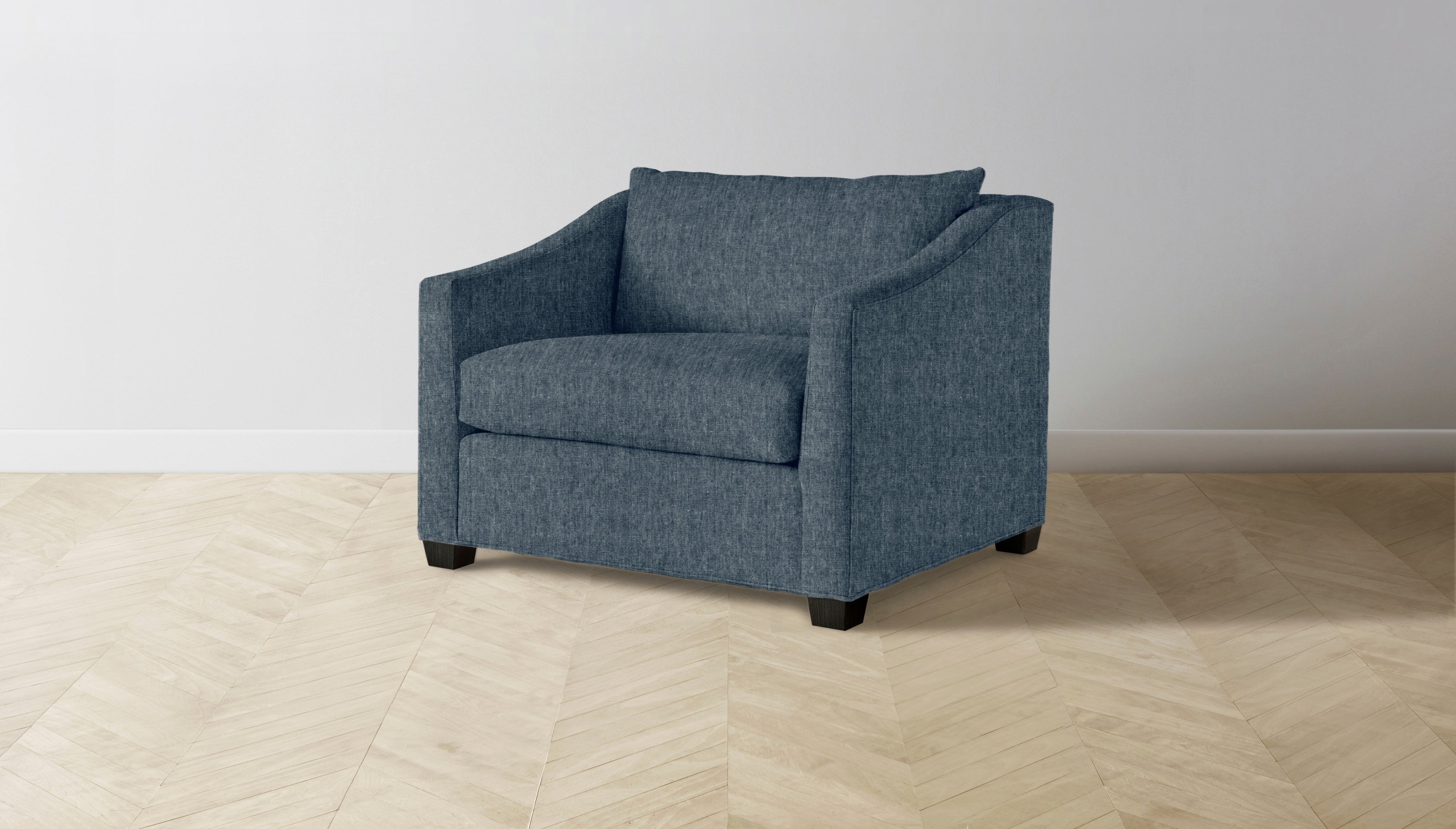 The Sullivan  - Performance Stonewashed Linen Chambray Chair and a Half