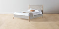 The Thompson  - Belgian Linen Agate Bed - 48" Headboard - Muslin on reverse