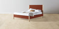 The Thompson  - Mohair Spice Bed - 48" Headboard - Muslin on reverse