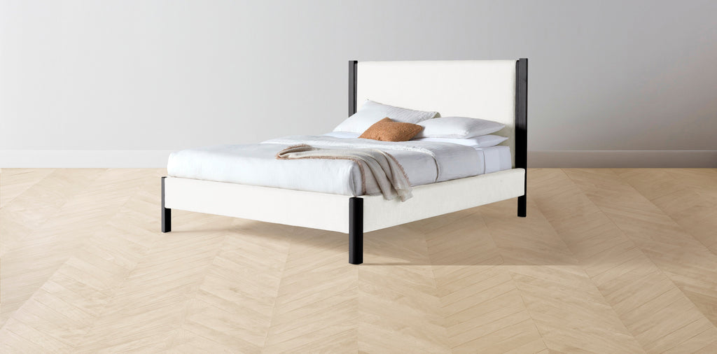 The Thompson  - Performance Woven Chenille Lace Bed - 48" Headboard - Upholstered on reverse