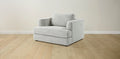 The Varick  - Performance Textured Tweed Dove Chair and a Half