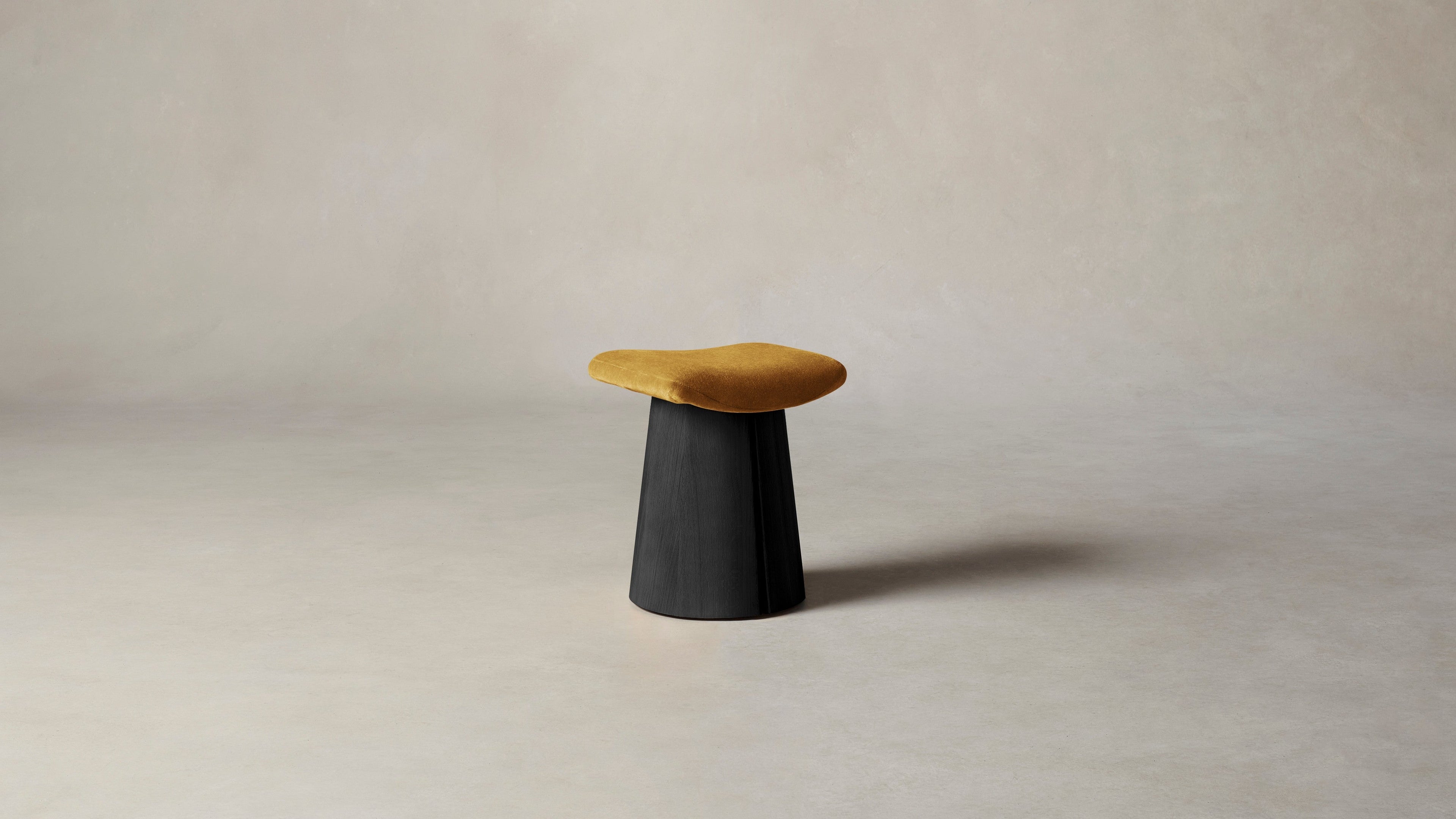The Weston  - Mohair Amber Stool